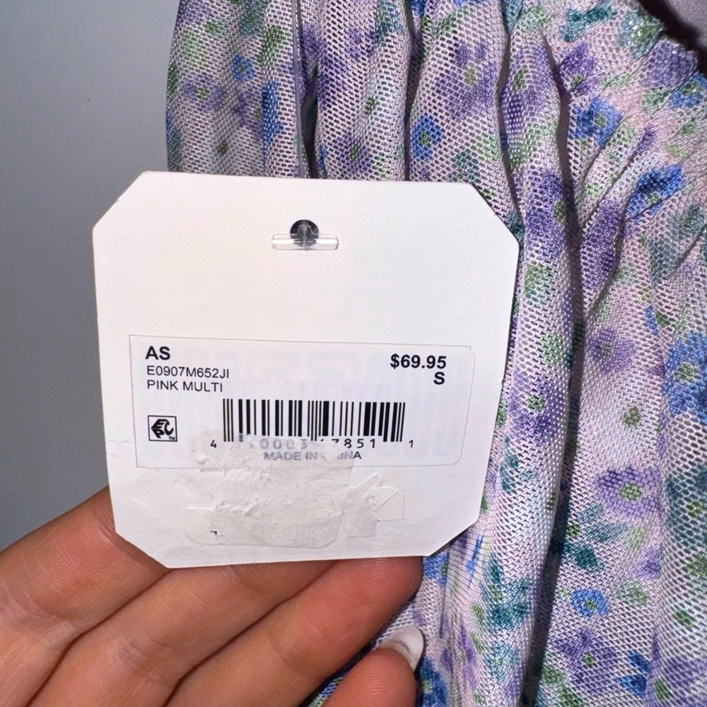 Altard State Floral Halter Rose Purple & Blue Dress Size Small 💜💙💚 NWT 🤍 - Picture 5 of 5